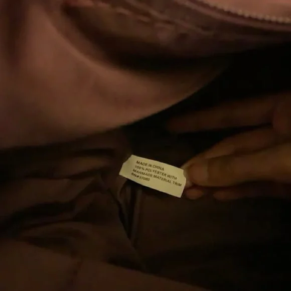 Cato Embroidered Flower Print Denim Brown Faux Leather Handbag Purse Like New - Picture 4 of 8